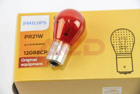 Автолампа Vision PR21W BAW15d 21 W красная PHILIPS 12088CP (фото 1)