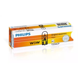 Лампа розжарювання W3W12V 3W W 2,1X9,5d PHILIPS 12256CP