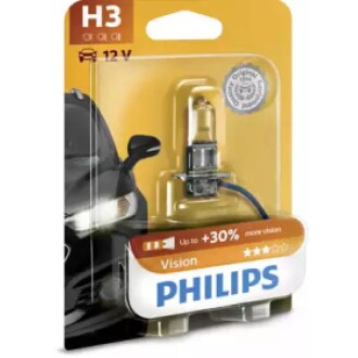 Автолампа Vision H3 PK22s 55 W прозрачная PHILIPS 12336PRB1