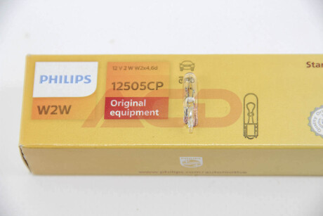 Лампа розжарювання W2W12V 2W W 2X4,6d PHILIPS 12505CP