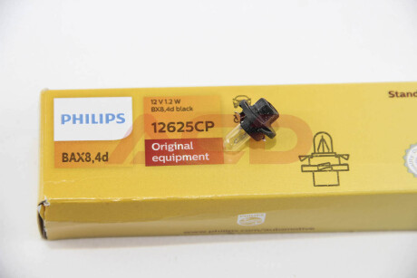 Лампа розжарювання BAX BX8,4d Black 12V 1.2W PHILIPS 12625CP