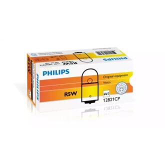 Автолампа Vision R5W BA15s 5 W прозрачная PHILIPS 12821CP