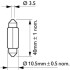 Автолампа Standard T10,5x43 SV8,5 10 W прозрачная PHILIPS 13866CP (фото 3)