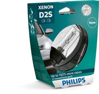 Лампа ксенон D2S 85V/35W +150% 4800K X-TREMEVISION GEN2 PHILIPS 85122XV2S1