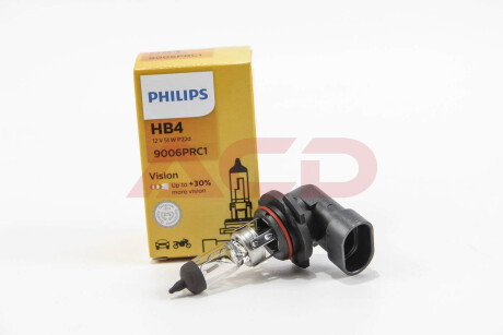 Автолампа HB4 12V 55W P22d Vision +30% (1 шт. в упаковці) PHILIPS 9006PRC1