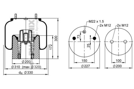 Кожух пневматической рессоры PHOENIX 1 DK 21 A-4