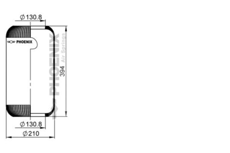 Кожух пневматической рессоры PHOENIX 1E21