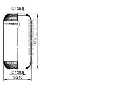 Кожух пневматической рессоры PHOENIX 1 E 21 D