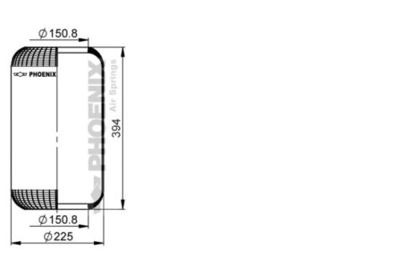 Кожух пневматической рессоры PHOENIX 1 E 23