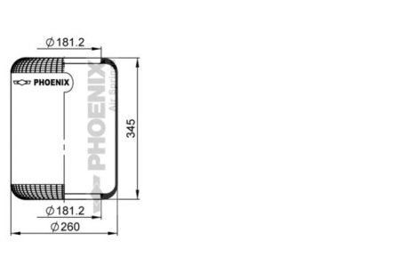 Кожух пневматической рессоры PHOENIX 1 E 26