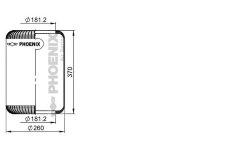 Кожух пневматической рессоры PHOENIX 1 E 26 A