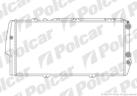 Радіатор охолодження Audi 100/200 1.8-2.2 86-91 Polcar 131508A3 (фото 1)