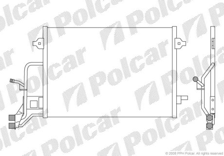 Радіатор кондиціонера Polcar 1324K8C2