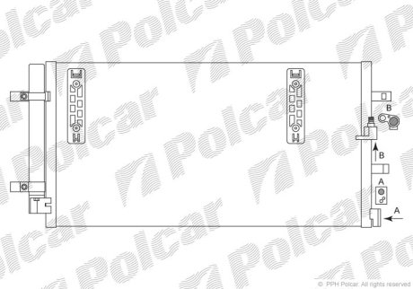 Радіатор кондиціонера Polcar 1337K8C1