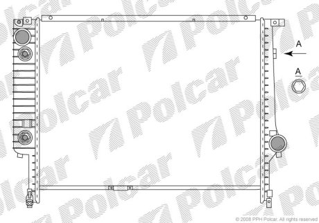 Радіатор охолодження Polcar 200708-4