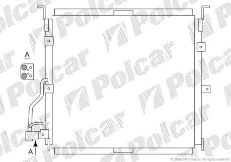 Радіатор кондиціонера Polcar 2007K8C5