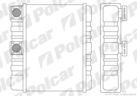 Радіатор обігріву Polcar 2008N8-2