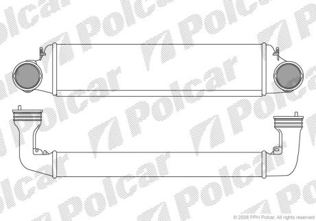 Радіатор повітря (Інтеркулер) Polcar 2009J8-2