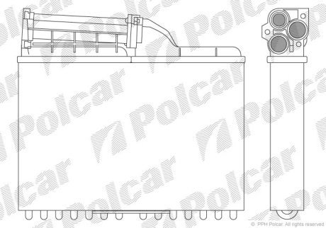 Радіатор обігріву Polcar 2015N8-3