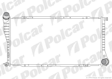 Радiатор Bmw 5 E39 2.0-3.0D/7 E383.0-4.0D Polcar 201608-5