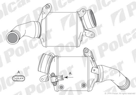 Радіатор повітря (Інтеркулер) Polcar 2025J81X