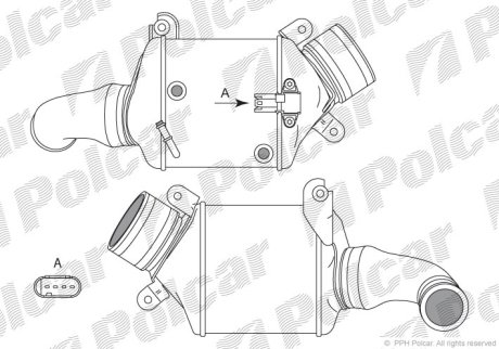 Радіатор повітря (Інтеркулер) Polcar 2025J82X
