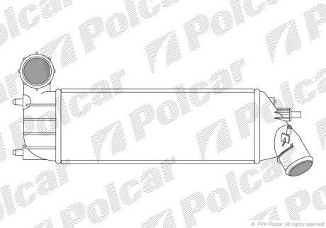 Радіатор повітря (Інтеркулер) Polcar 2381J8-1