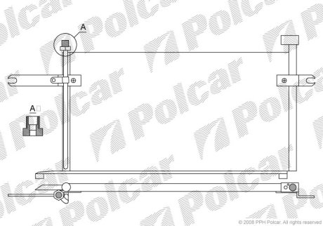 Радіатор кондиціонера Polcar 2705K8C2S