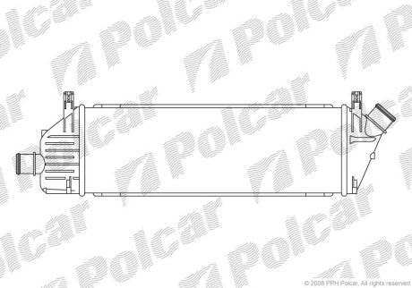 Радіатор повітря (Інтеркулер) Polcar 2707J81X (фото 1)