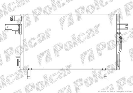 Радіатор кондиціонера Polcar 2781K8C3