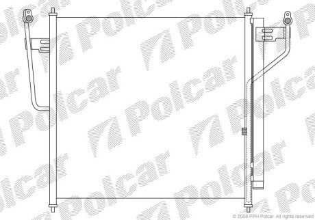 Радіатор кондиціонера Polcar 2782K8C1