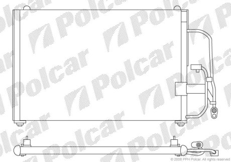 Радіатор кондиціонера Polcar 2912K8C1