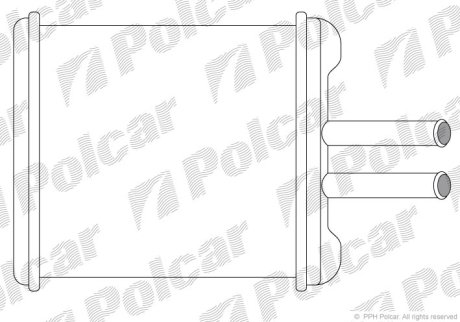 Радіатор пічки Daewoo Lanos/Nubira -all Polcar 2912N8A1 (фото 1)