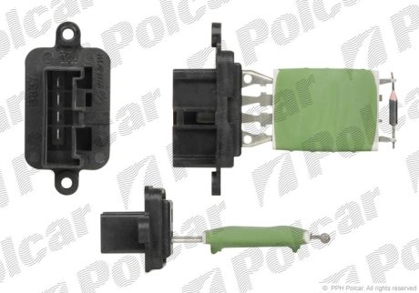 Реостат пічки Fiat Panda, Punto, Doblo, Ducato 98- Polcar 3002KST-3