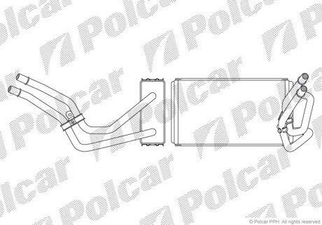 Радіатор пічки SRL Polcar 3247N82