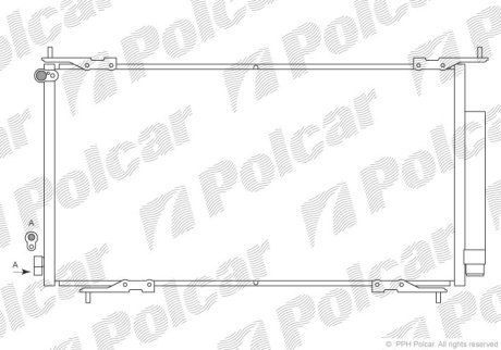 Радіатор кондиціонера Polcar 3876K81K