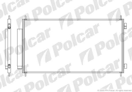 Радіатор кондиціонера Polcar 3877K81K