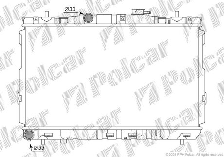 Радіатор двигуна Polcar 4013081X