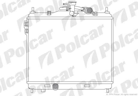 Радіатор двигуна Polcar 4042085X