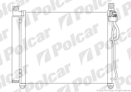 Радіатор кондиціонера Polcar 4106K8C1 (фото 1)