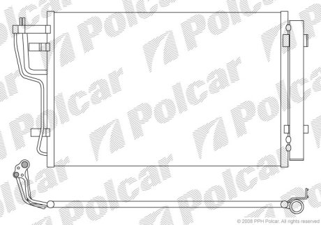 Радіатор кондиціонера Polcar 4114K8C1