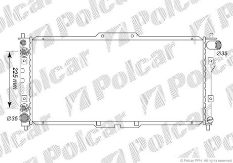 Радіатор охолодження Polcar 451608-5