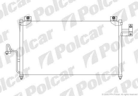 Радіатор кондиціонера Polcar 4555K8C2