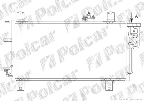 Радіатор кондиціонера Polcar 4560K8C2S