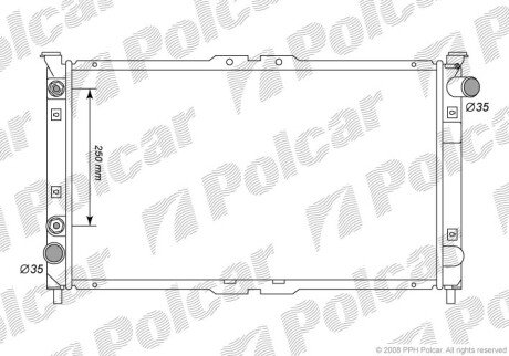 Радіатор двигуна SRL Polcar 4577082