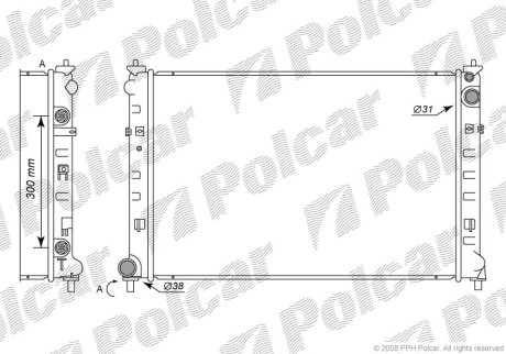 Радіатор охолодження Polcar 4579082K