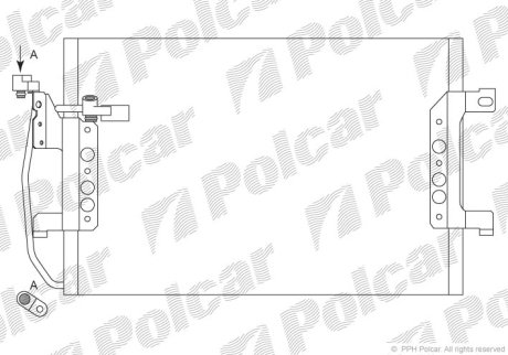 Радіатор кондиціонера Polcar 5038K8C1