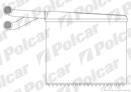 Радіатор пічки Polcar 5062N82