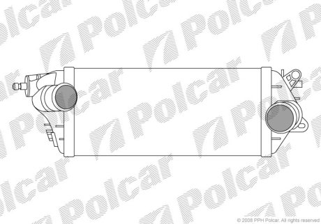 Радіатор повітря (Інтеркулер) Polcar 5101J82X