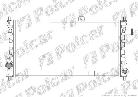 Радіатор двигуна Polcar 5504083